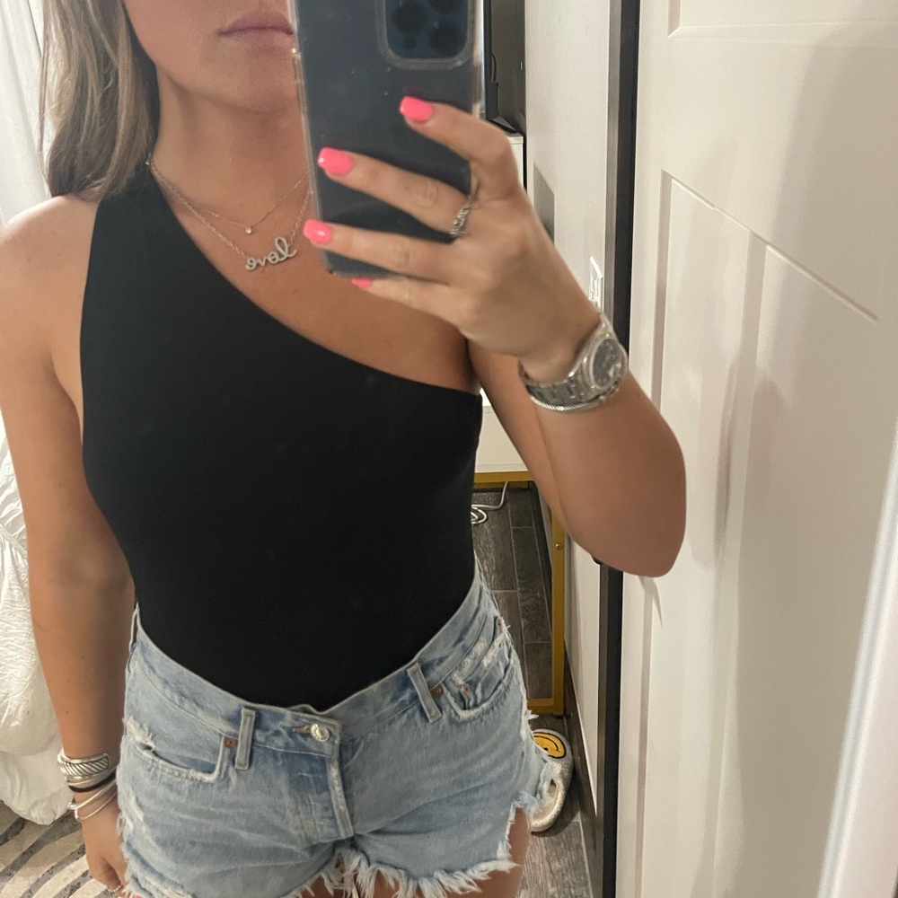 Super down revolve black body suit